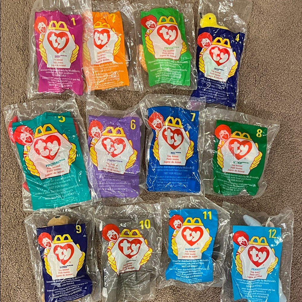 Ty Teenie Beanie Babies Collectible Set - Colorful 1998 Edition NWT